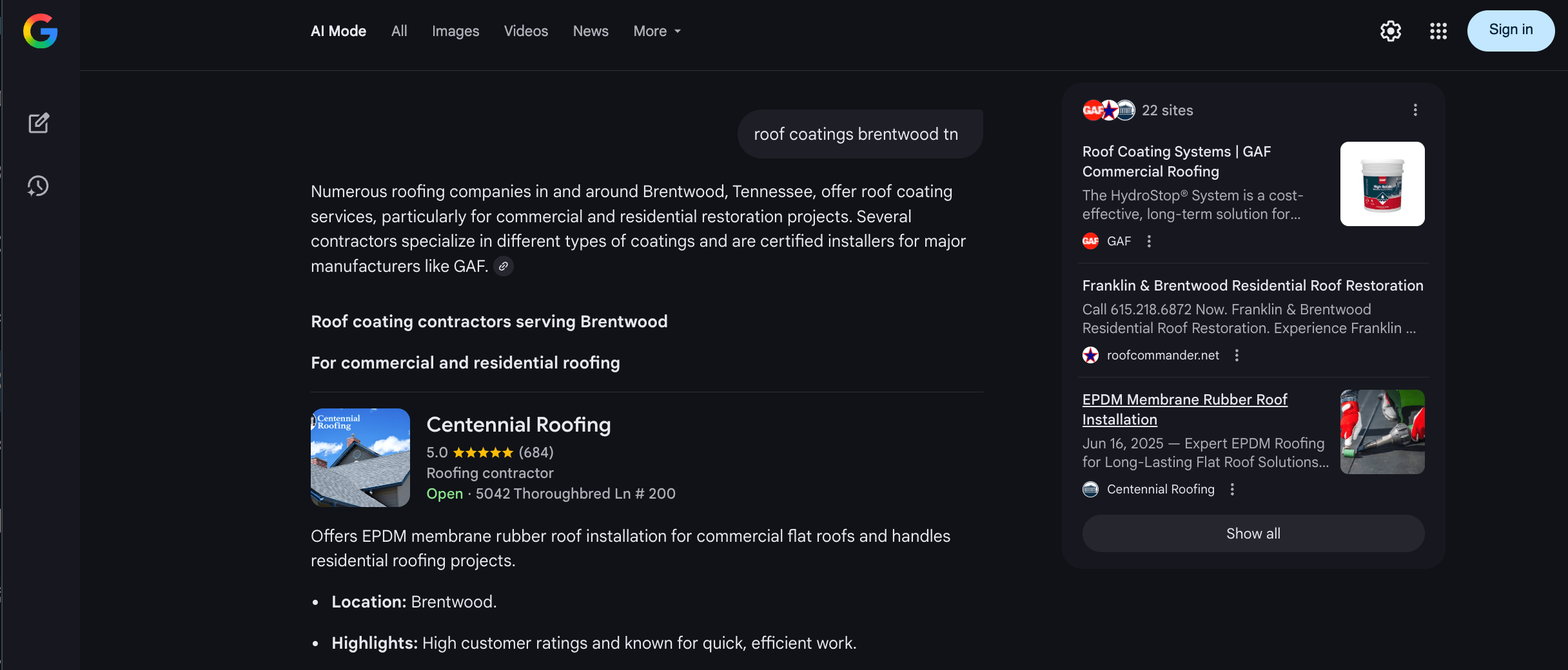 AI Mode Centennial AI Mode Centennial