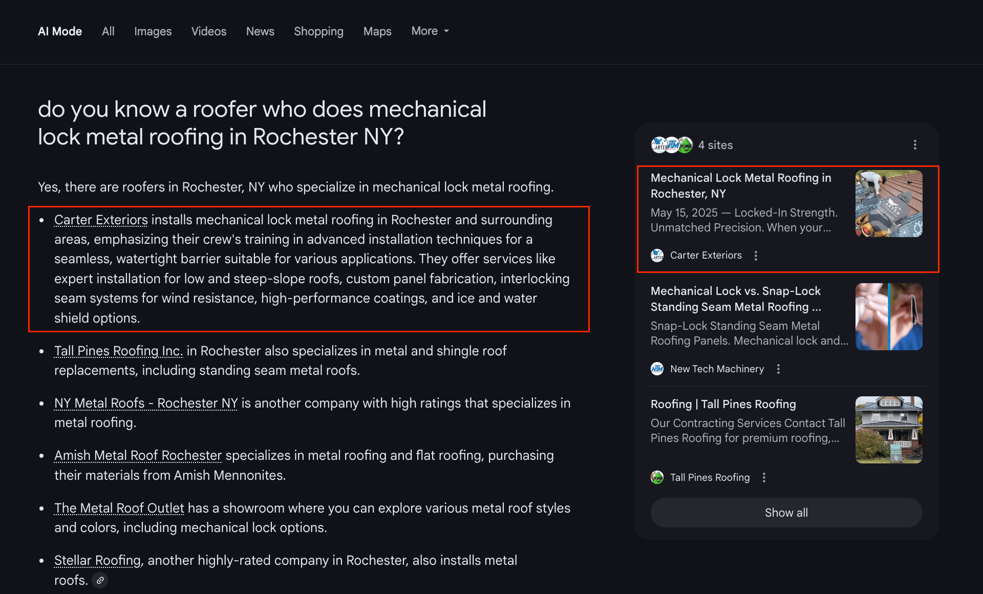 Carter Google AI Mode Citation
