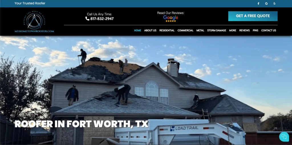 Custom Roofing Theme Example Custom Roofing Theme Example