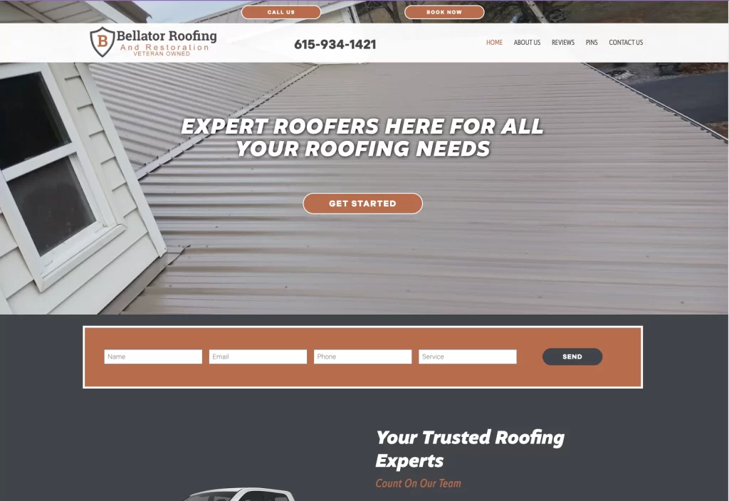Custom Roofing Theme Example Custom Roofing Theme Example