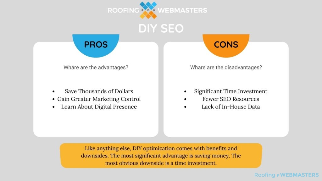 DIY SEO Pros and Cons Infographic