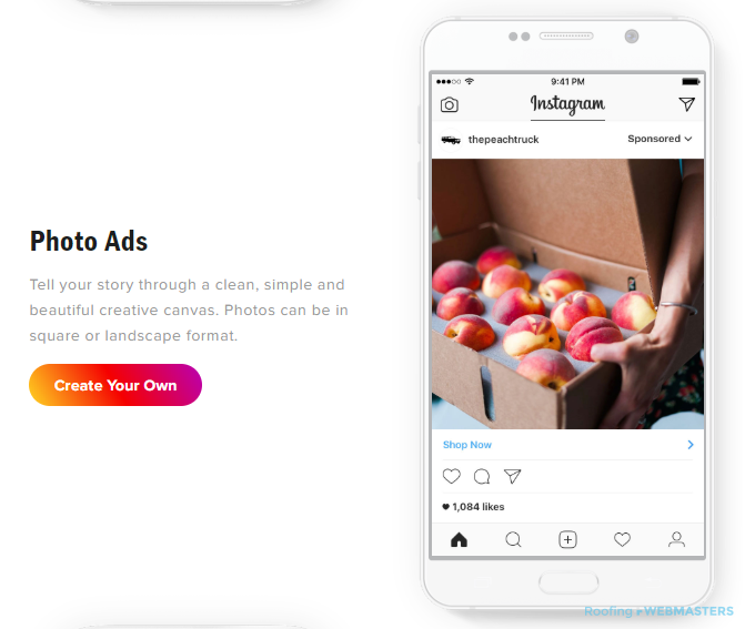 Instagram Photo Ad Example Using an Instagram Ad to Promote Your Website