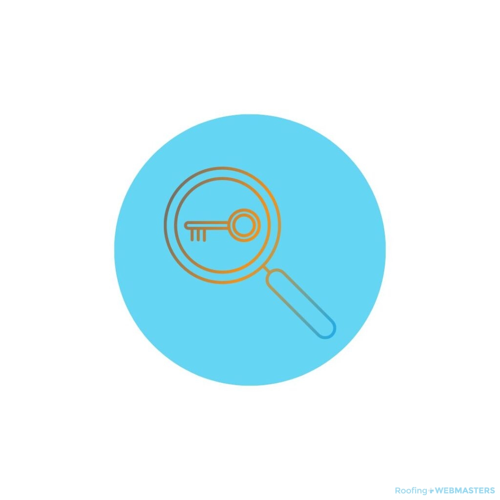 Keyword Research Icon Showing Magnifying Glass