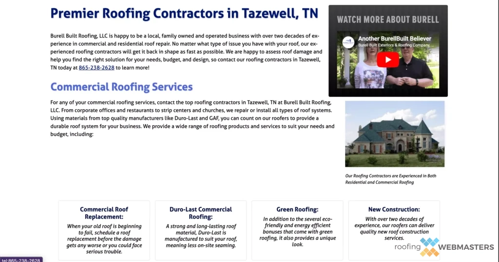 Location Page Content Location Page Content from Roofing Website