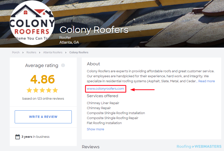 NoFollow Roofing Link