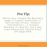 Off Site SEO Pro Tip Graphic Off Site SEO Pro Tip Graphic
