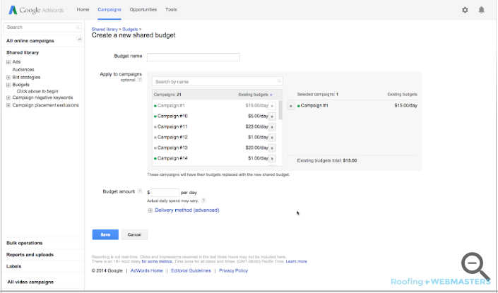 PPC Budget Screenshot