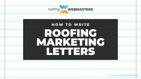 Roofing Company Marketing Letters Banner