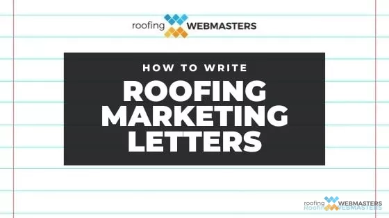 Roofing Company Marketing Letters Banner