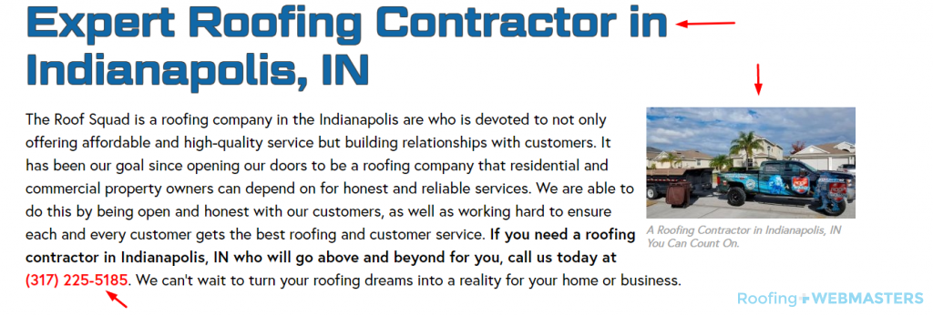 Roofing Content Engagement Screenshot