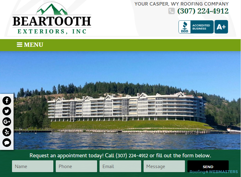 Roofing Contractors Web Design An Example of Professional Web Design