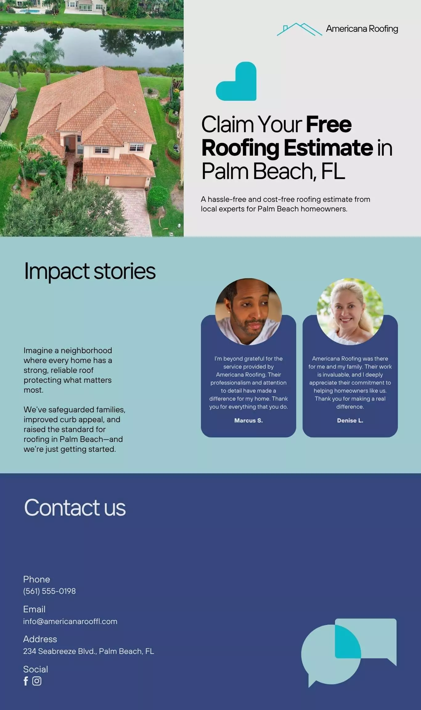 Roofing Landing Page Example