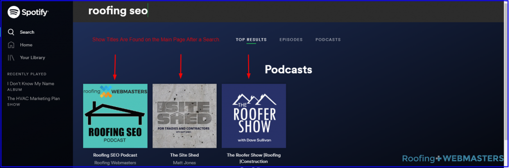 Roofing Podcast Show List