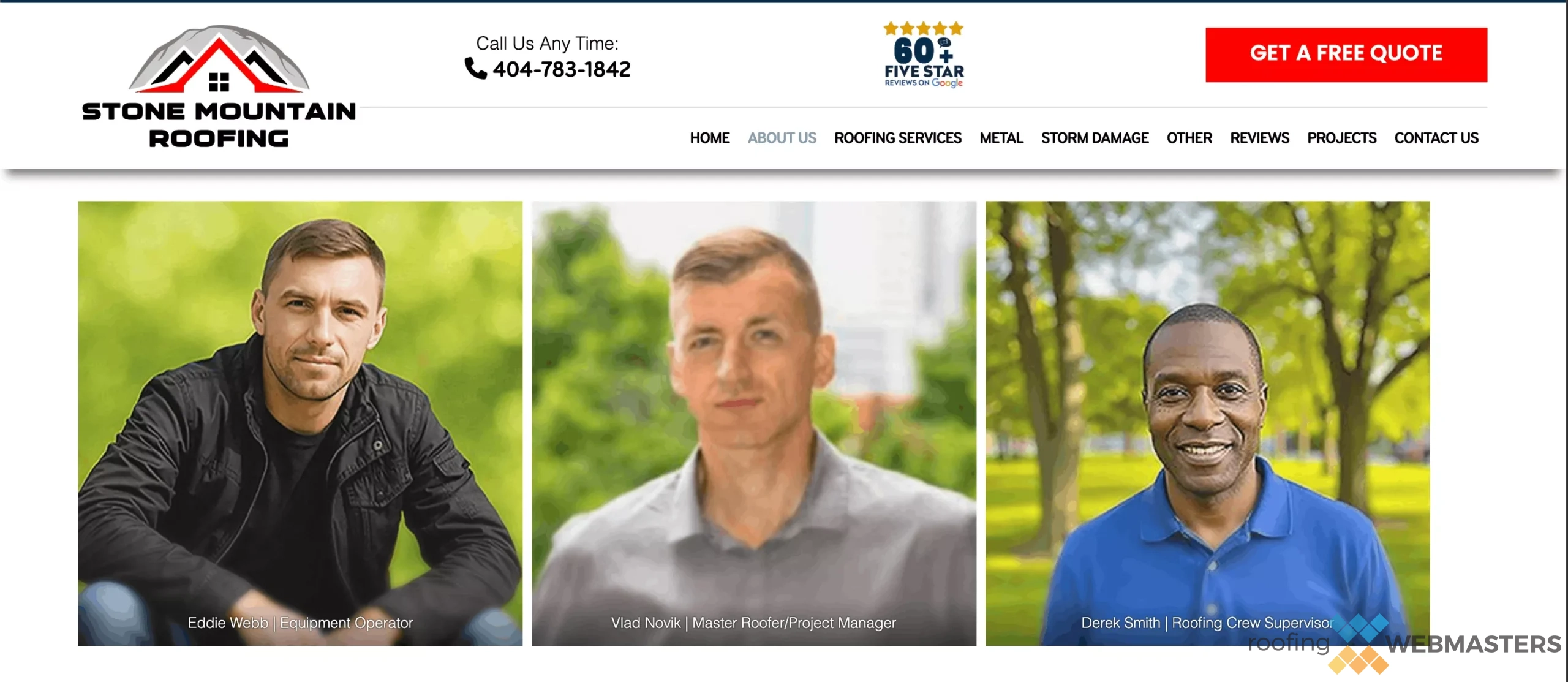 Roofing Website Personalization Roofing Website Personalization