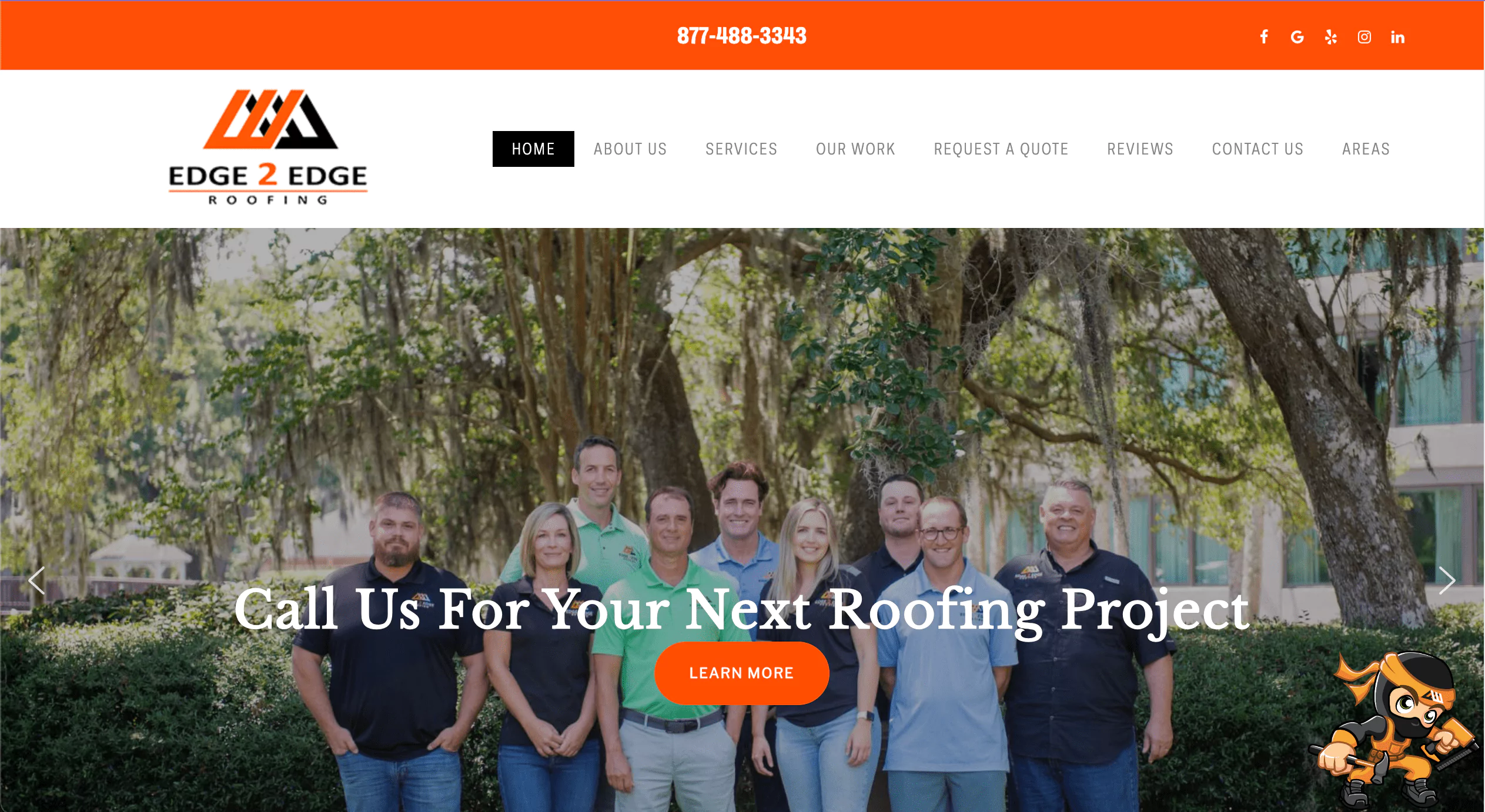 Roofing Website Rank #1