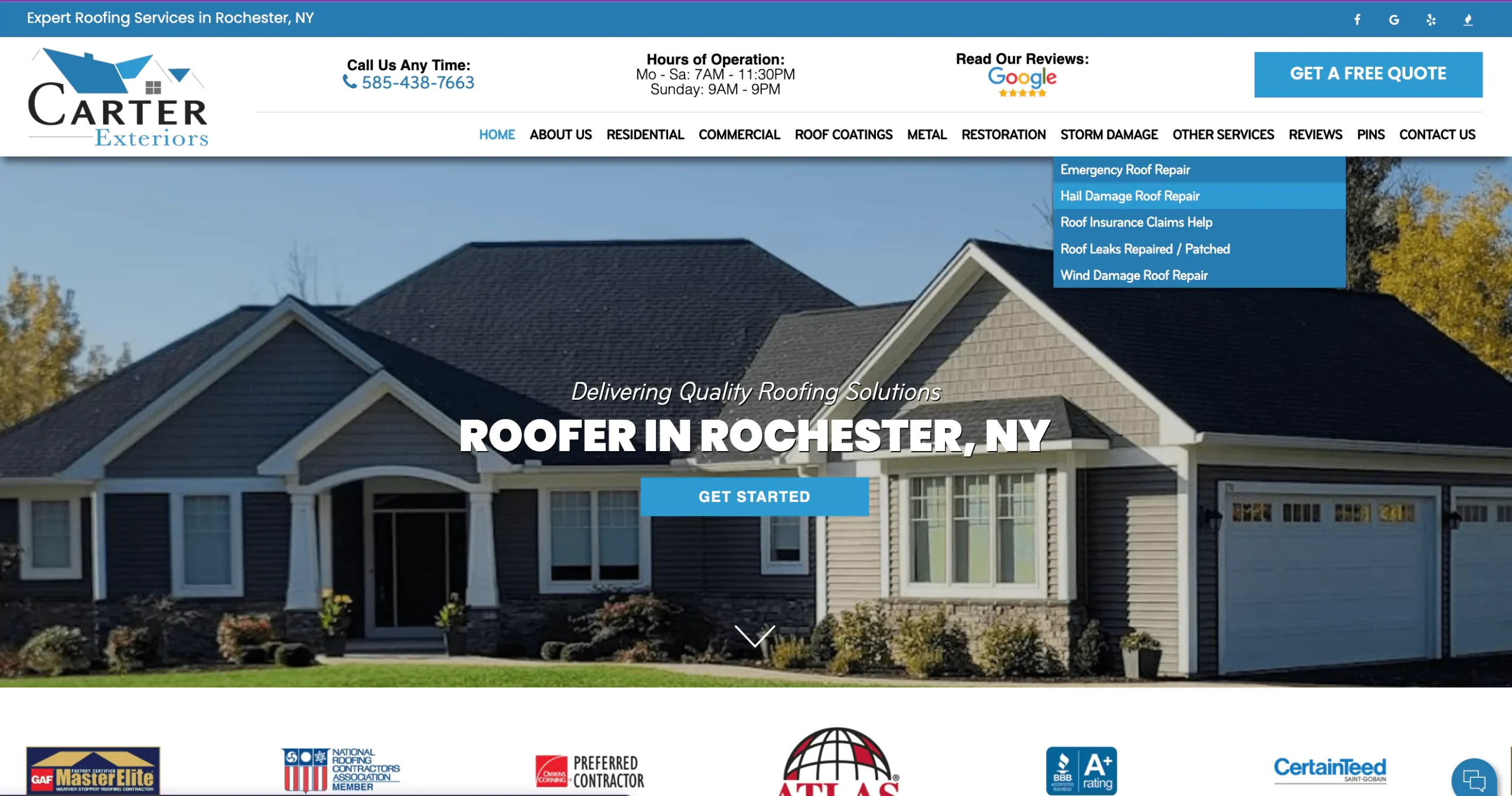 Roofing Website Rank #11