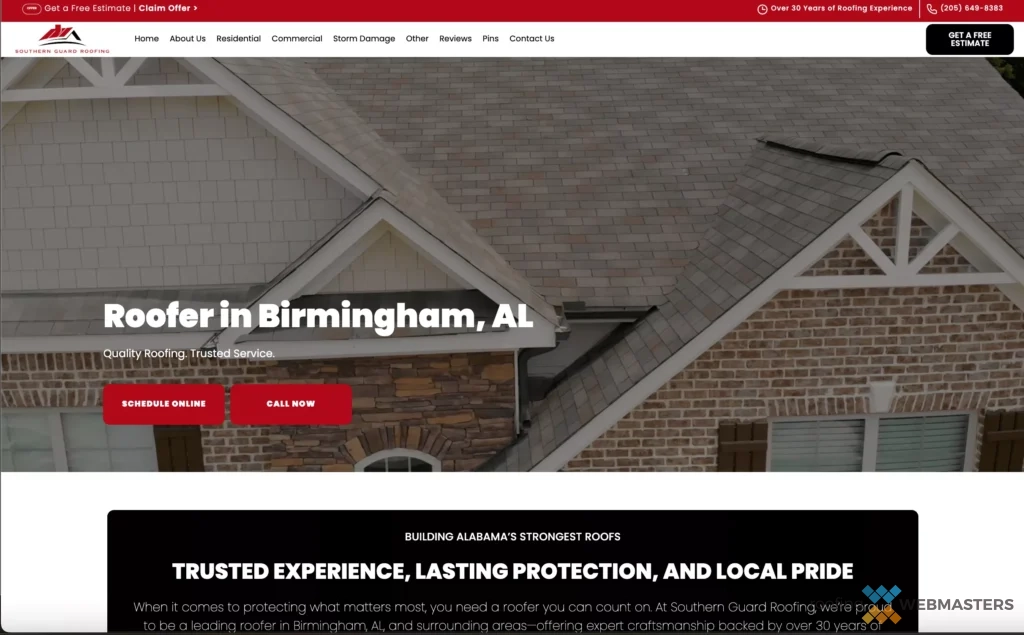 Roofing Website Rank #12