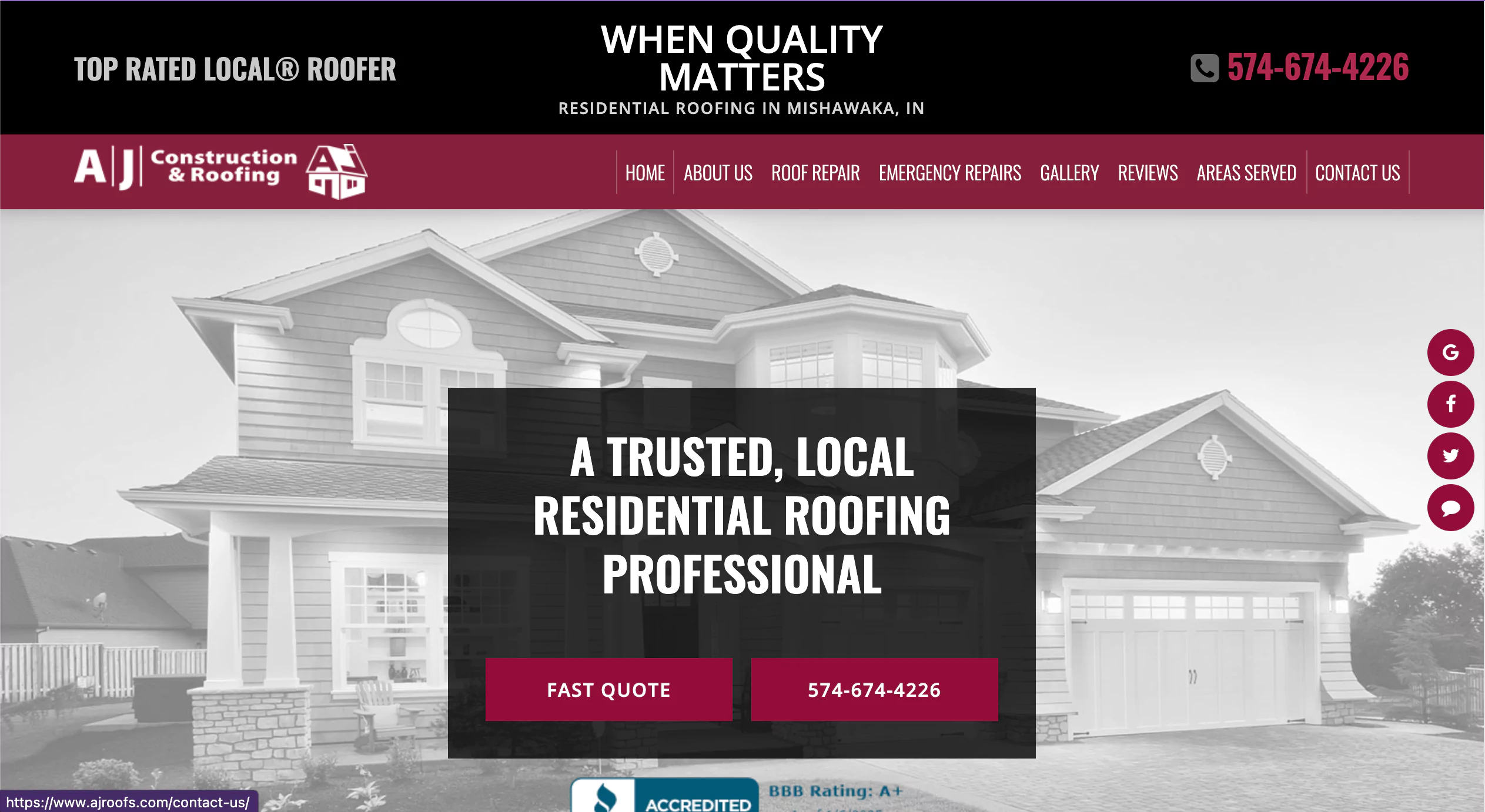 Roofing Website Rank #5