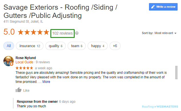 Savage Google Reviews Google Reviews for the Savage Exteriors Team