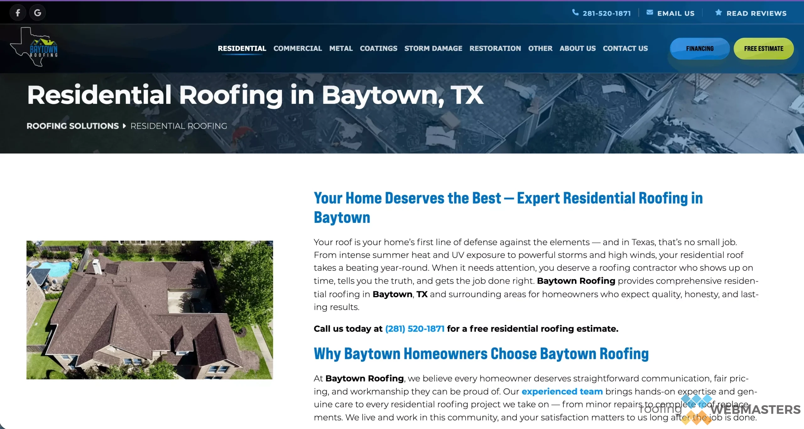 Service Page Example Service Page Example For Local Roofing Website