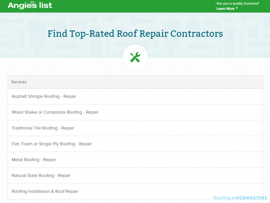 Top Rated Roofers Angie's List