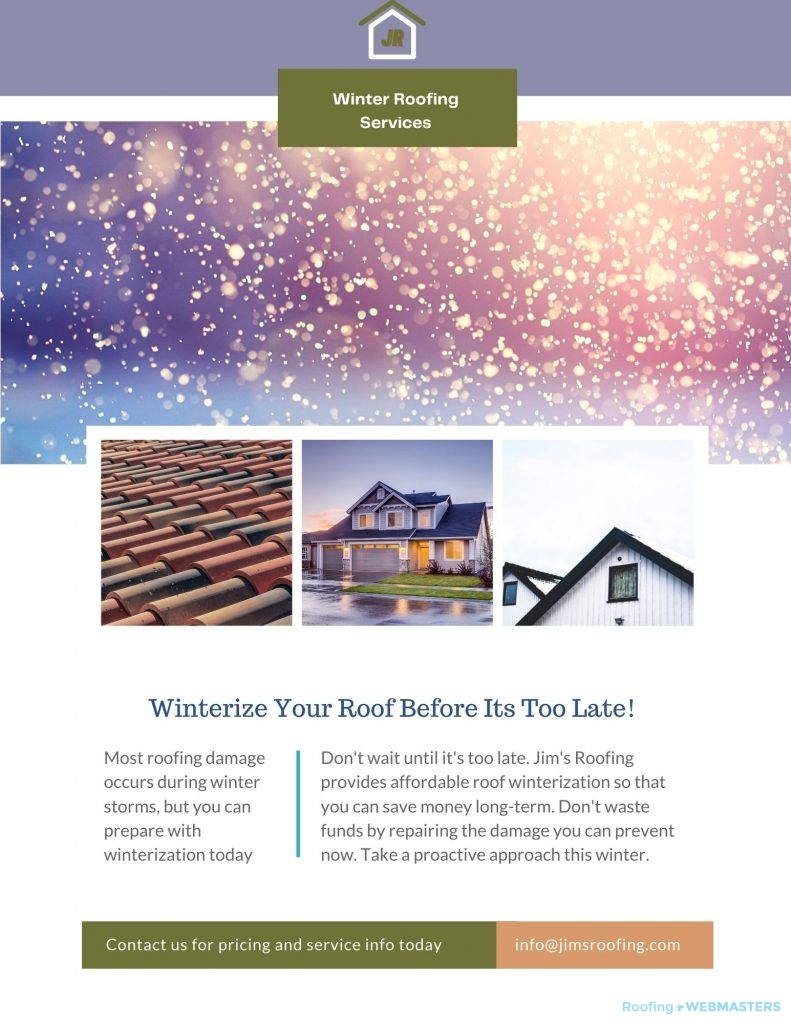 Example of Winter Roofing Flyer
